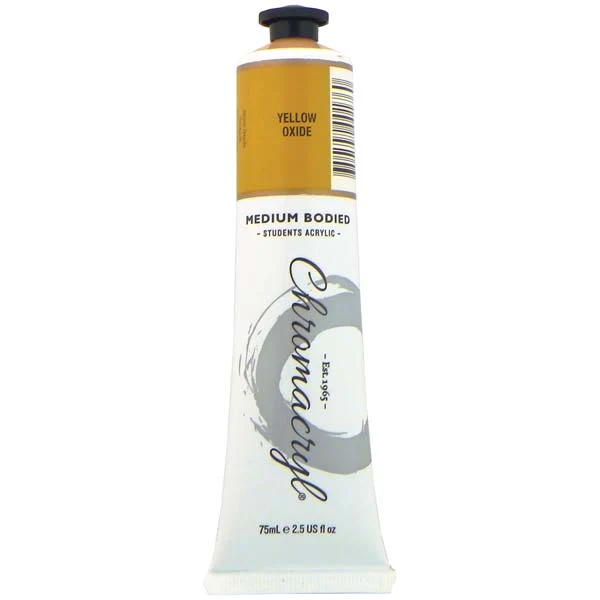 Chromacryl Students Acrylic Paint, 75ml Yellow Oxide - Image 2