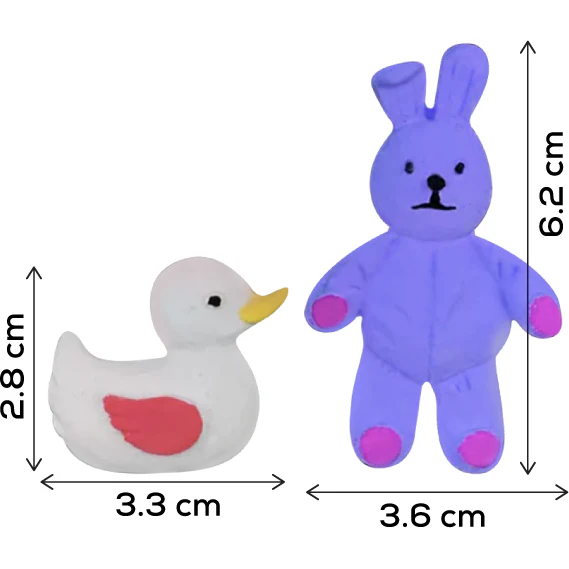 The Clay Studio Cartoon Rabbit And Little Yellow Duck Silicone Mould for Polymer Clay and Resin 7.5x9x1.2cm - Image 4