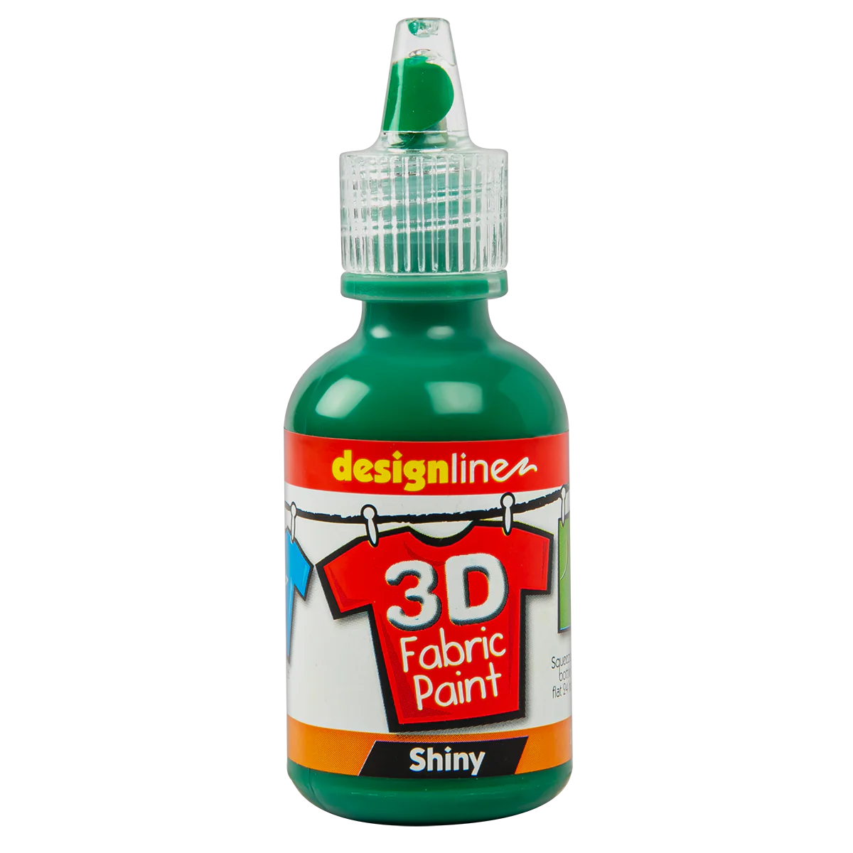 Design line 3D Fabric Paint Shiny Bright Green 29.5ml