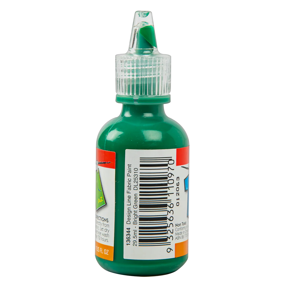 Design line 3D Fabric Paint Shiny Bright Green 29.5ml - Image 3