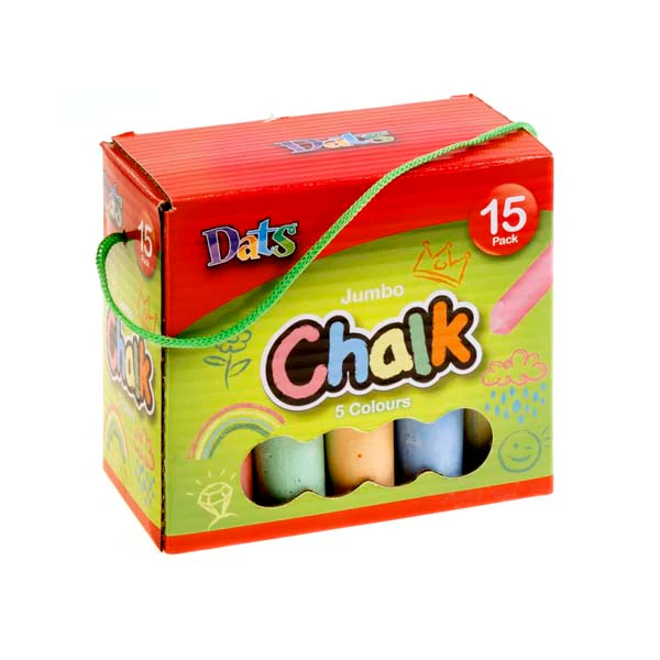 Dats Jumbo Coloured Chalk, 15pk