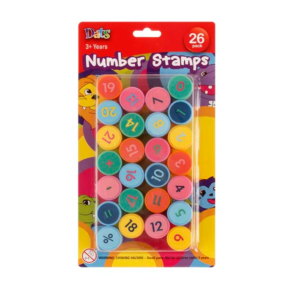 Dats Number Stamps, 26pk