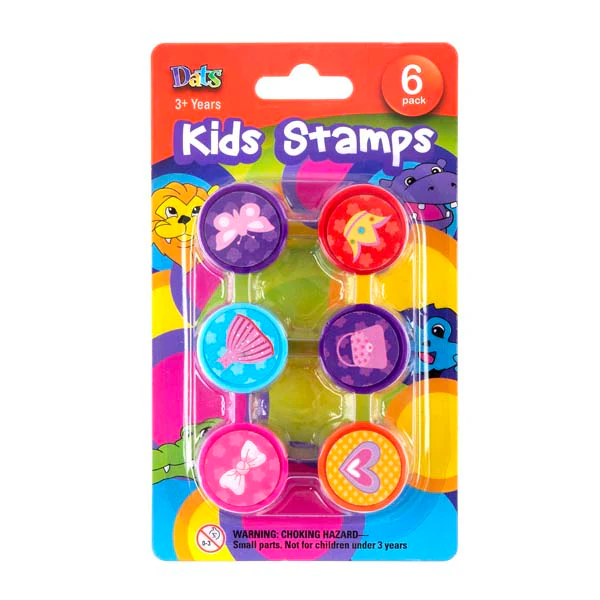 Dats Stamps, Girls, 6pk