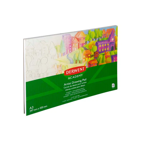 Derwent Academy Drawing Pad, A3, Landscape, 110gsm, 50 sheet - Image 3