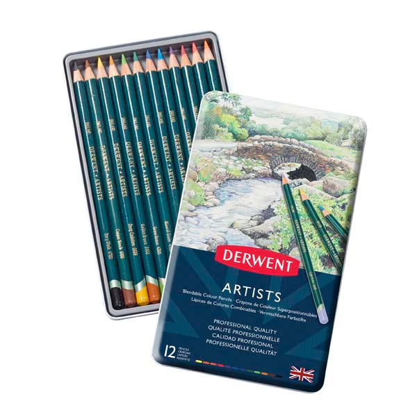 Derwent Artists Pencils Tin 12