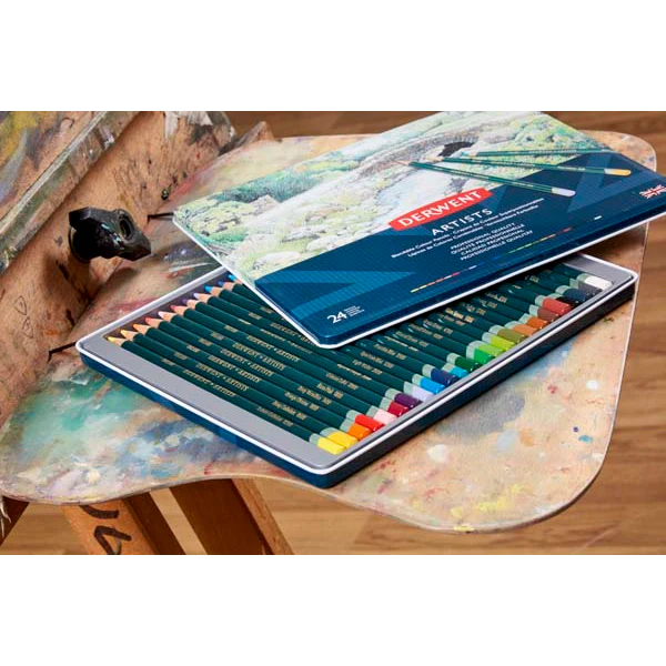 Derwent Artists Pencils Tin 24 - Image 2