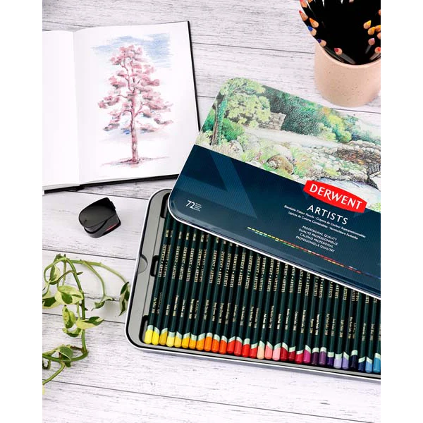 Derwent Artists Pencils Tin 72 - Image 2