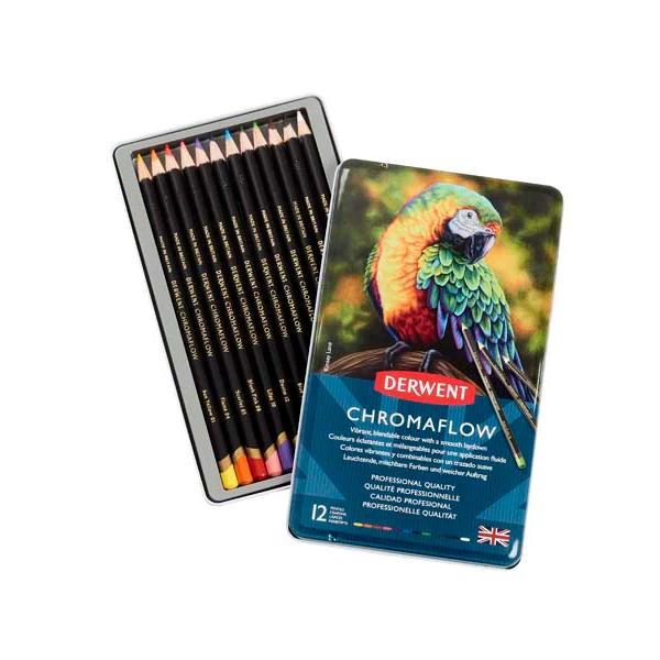 Derwent Chromaflow Pencils Tin 12