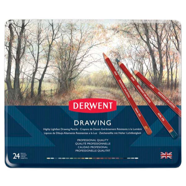 Derwent Drawing Pencils Tin 24 - Image 2