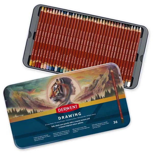 Derwent Drawing Pencils Tin 36 - Image 2