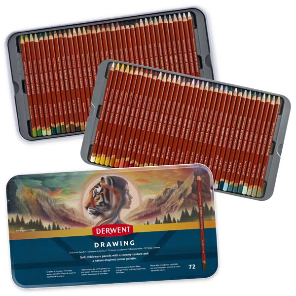 Derwent Drawing Pencils Tin 72 - Image 2