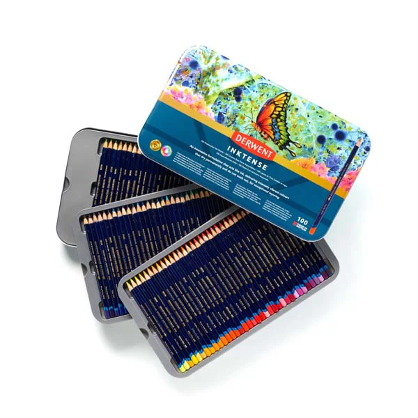 Derwent Inktense Pencils Tin 100 - Image 2