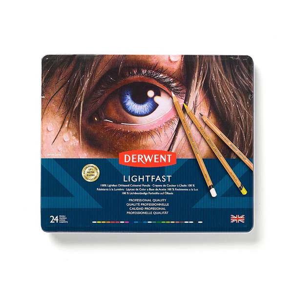 Derwent Lighfast Pencils Tin 24 - Image 2