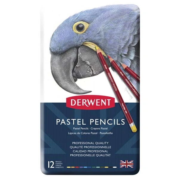 Derwent Pastel Pencils Tin 12 - Image 2