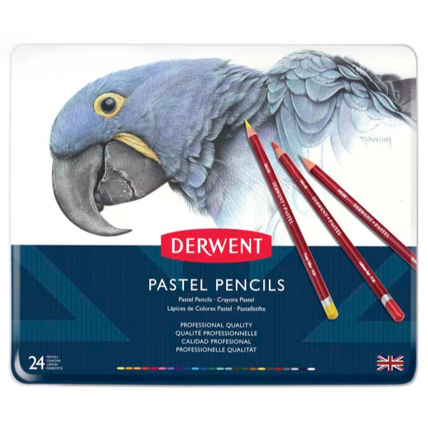 Derwent Pastel Pencils Tin 24 - Image 2