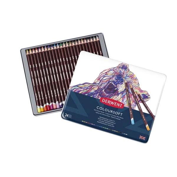 Derwent Pencils Coloursoft Tin 24 - Image 2