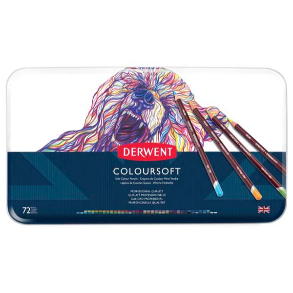 Derwent Pencils Coloursoft Tin 72