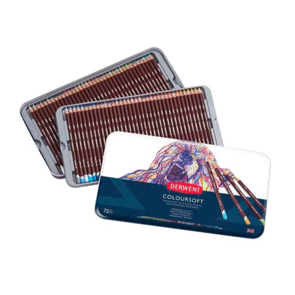 Derwent Pencils Coloursoft Tin 72 - Image 2