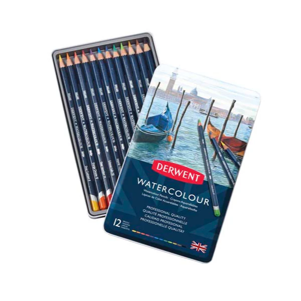 Derwent Watercolour Pencils, Tin 12 - Image 2