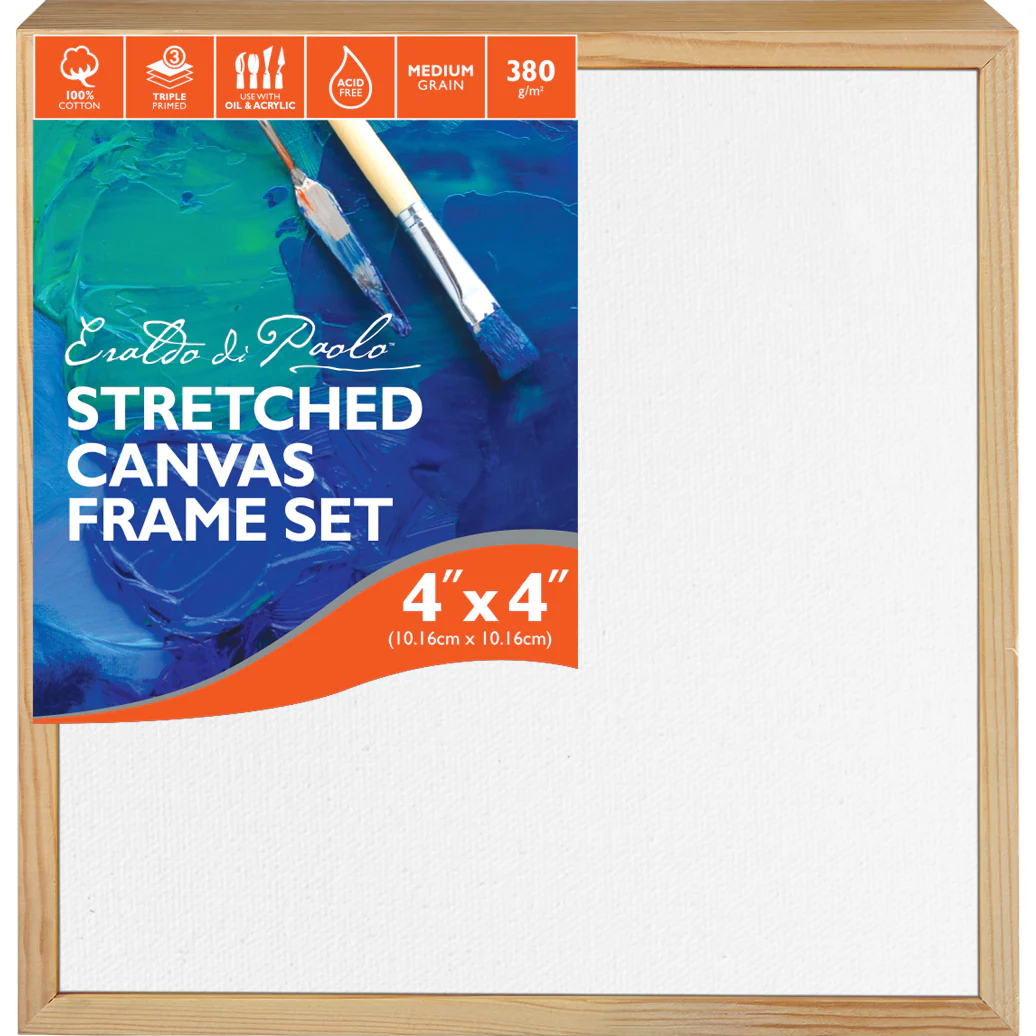 4 x 4 inches Eraldo di Paolo Stretched Canvas with Wood Frame - Image 6