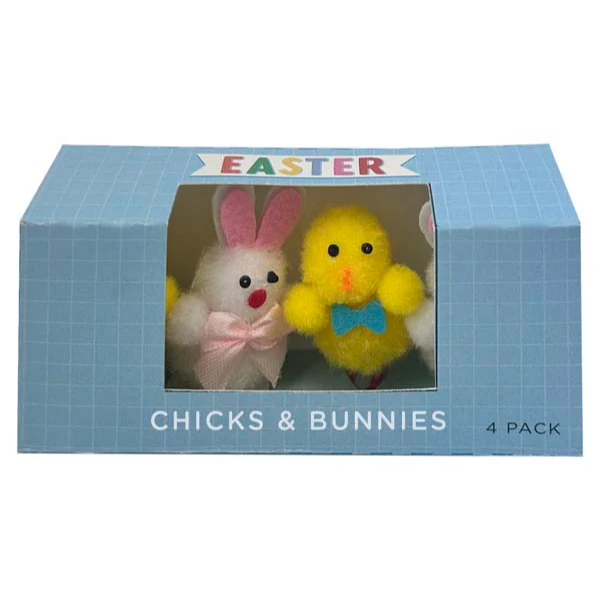Easter Chicks and Bunnies, 4pk