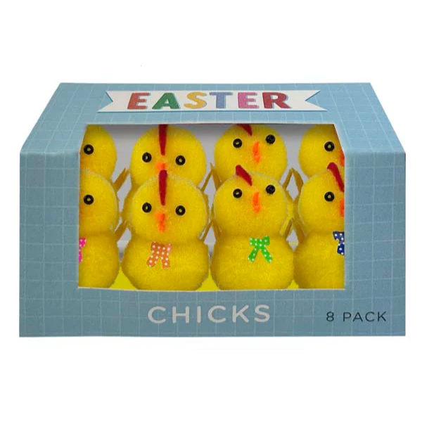 Easter Chicks with Bows, 8pk