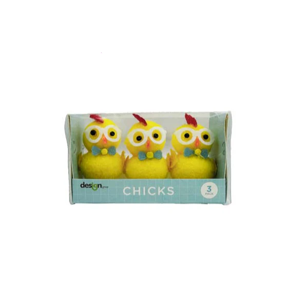 Easter Chicks with Glasses, 3pk