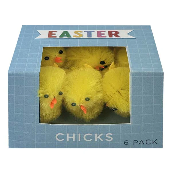 Easter Chicks, Yellow, 6pk