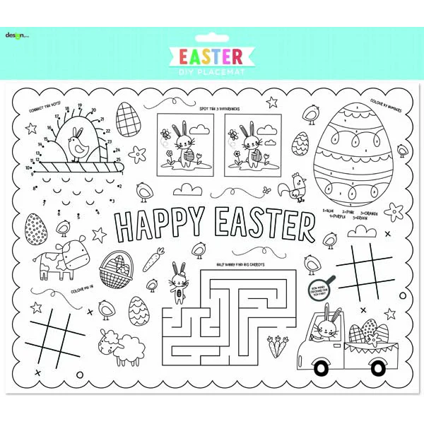 Easter DIY Colouring Placemat