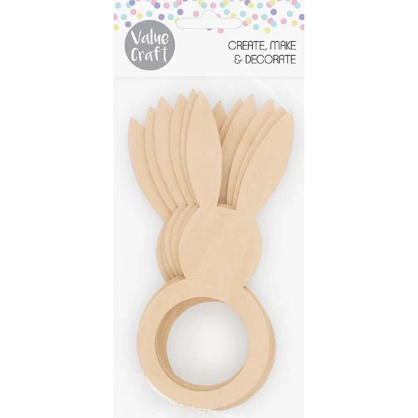 Easter Wooden Bunny Ring, 122cm, 6pk