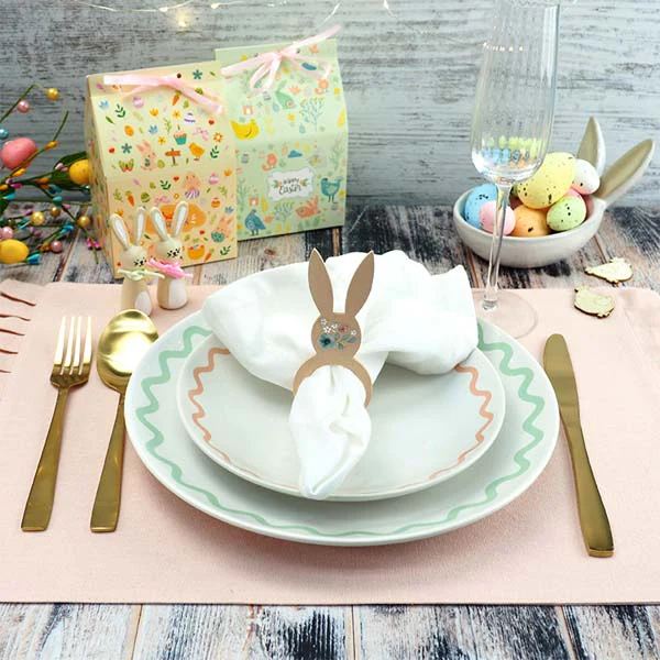 Easter Wooden Bunny Ring, 122cm, 6pk - Image 5