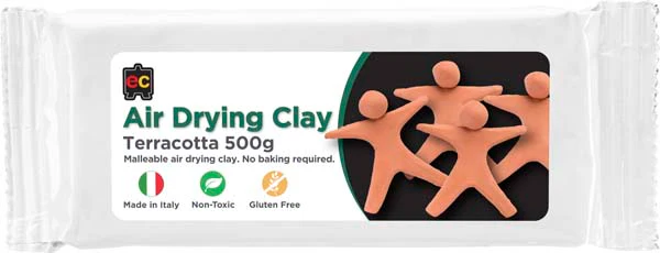 EC Air Drying Clay, Terracotta, 500g - Image 2