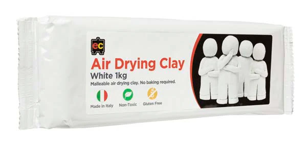 EC Air Drying Clay, White, 1kg