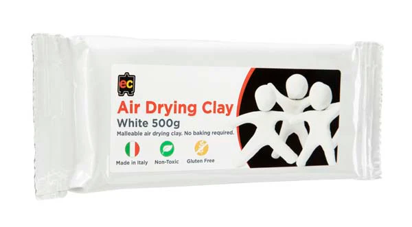 EC Air Drying Clay, White, 500g - Image 2