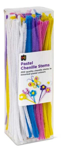 EC Chenille Stems Pastel 30cm Packet 200