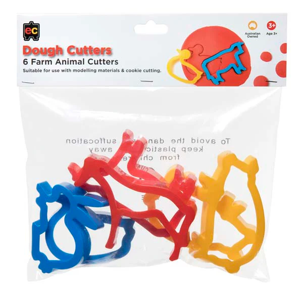 EC Dough Farm Animal Cutters, Set 6