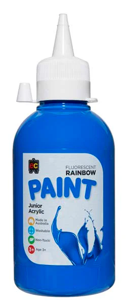 EC Fluoro Rainbow Paint 250ml Blue