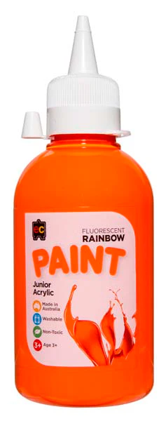 EC Fluoro Rainbow Paint 250ml Orange