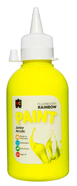 EC Fluoro Rainbow Paint 250ml Yellow