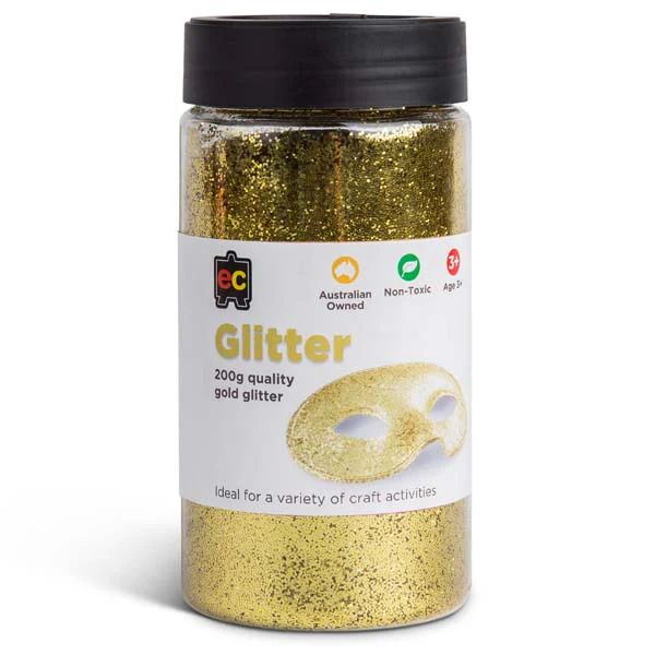 EC Glitter Jar, 200g,  Gold