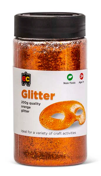 EC Glitter Jar, 200g, Orange