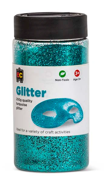 EC Glitter Jar, 200g, Turquoise