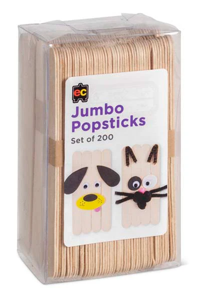 EC Jumbo Popsticks Natural Packet 200