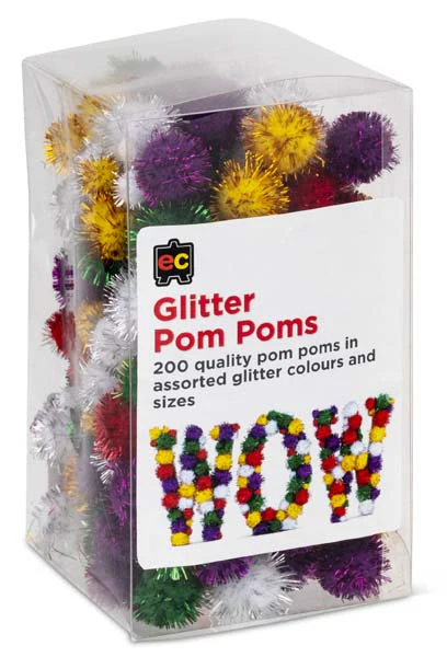 EC Pom Poms Glitter Packet 200