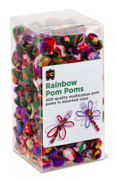 EC Pom Poms Rainbow Packet 300