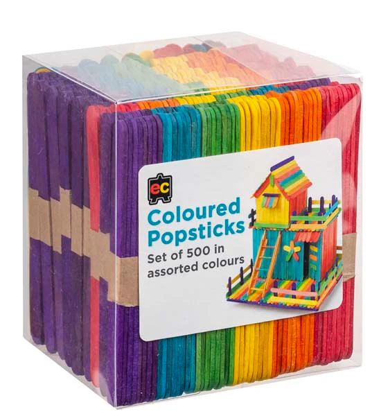 EC Popsticks Coloured Packet 500