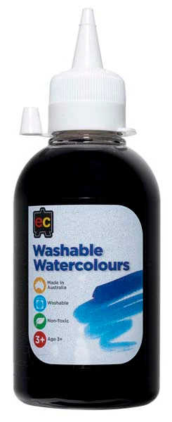 EC Washable Watercolours 250mL Black