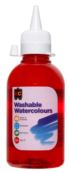 EC Washable Watercolours 250mL Red