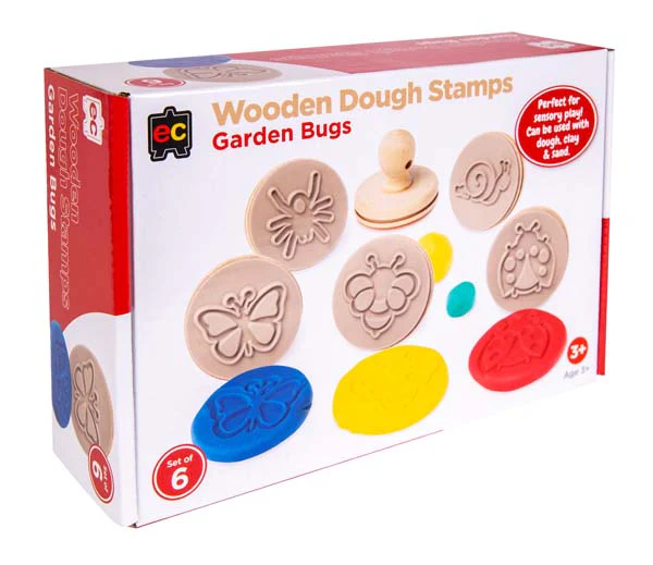 EC Wooden Dough Stamps - Bugs, Set 6