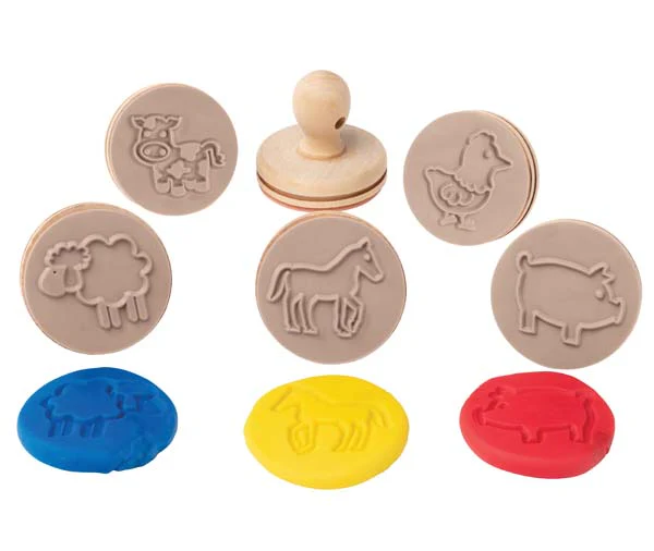 EC Wooden Dough Stamps - Farm, Set 6 - Image 2